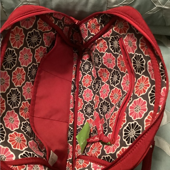 Vera Bradley turn lock satchel handbag with matching wallet retired style in EUC - Picture 7 of 7